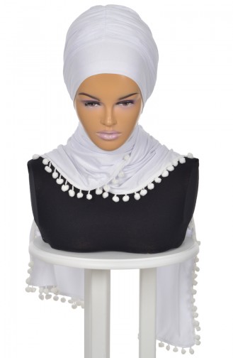 White Ready to wear Turban 0002-12