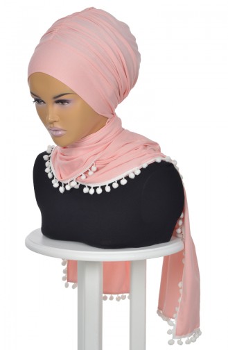 Châle Bonnet Accessoire Pompom Poudre BT0002-7 0002-7