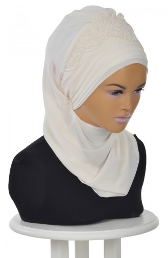 Cream Ready to Wear Turban 0053-22