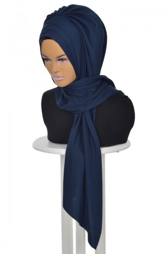 Dunkelblau Praktischer Turban 0041-1