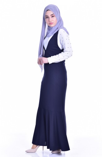 Robe Hijab Bleu Marine 5091-08