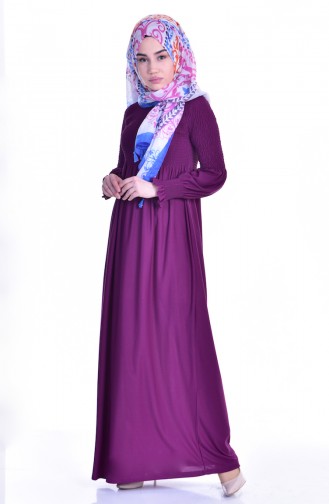 Plum Hijab Dress 3677-04