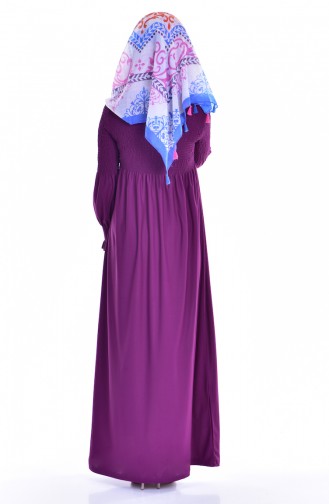 Plum Hijab Dress 3677-04
