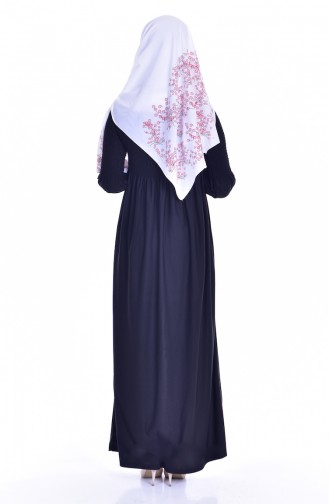 Black Hijab Dress 3677-03