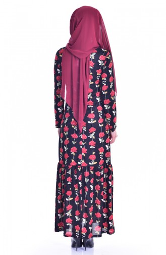 Red Hijab Dress 5186-01