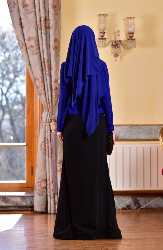 Black Hijab Evening Dress 1713223-01