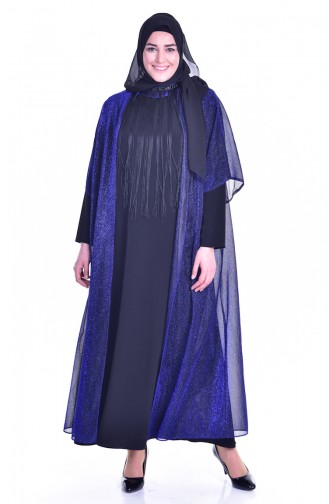 Silbriges Abendkleid mit Fransen 1713317-03 Saks Schwarz 1713317-03