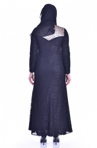 Black Hijab Evening Dress 1713185-01