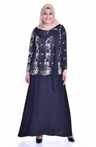 Black Hijab Evening Dress 1713254-01