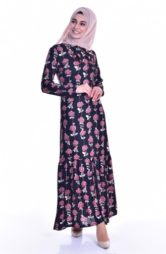 Black Hijab Dress 5186-03