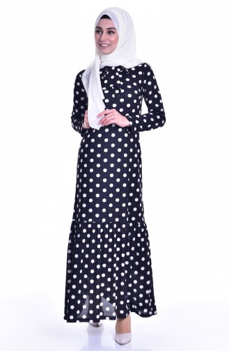 Black Hijab Dress 5187-03
