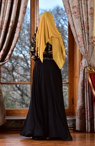 Robe de Soirée a Paillette 1713221-02 Gold 1713221-02