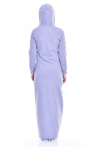 Gray Hijab Dress 8115-05