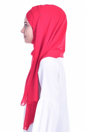Çapraz Bone Şal 0017-24 Kırmızı