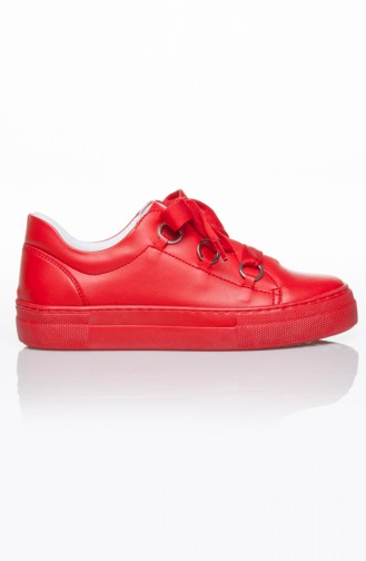 Thick Lace Sneakers Spr-10151-01 Red 10151-01