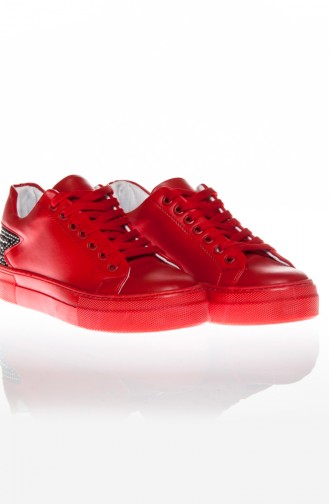 Sneaker avec étoile SPR-10210-01 Rouge 10210-01