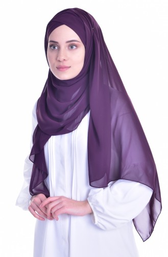 Çapraz Bone Şal 0017-20 Koyu Mürdüm