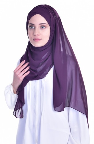 Çapraz Bone Şal 0017-20 Koyu Mürdüm