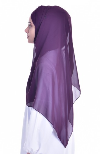 Çapraz Bone Şal 0017-20 Koyu Mürdüm