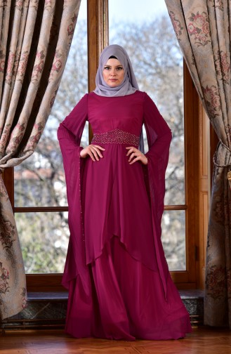 Zwetschge Hijab-Abendkleider 1713217-02