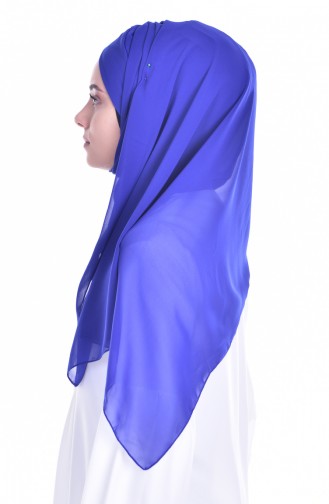 Çapraz Bone Şal 0017-03 Saks