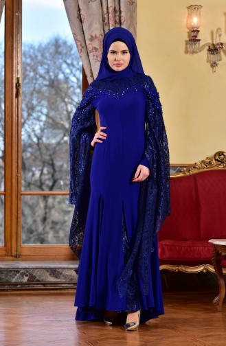 Saxe Hijab Evening Dress 1713197-04