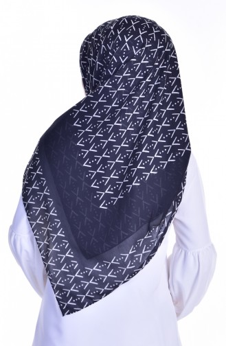 140 cm Desenli Eşarp Şal 503176-01 Siyah