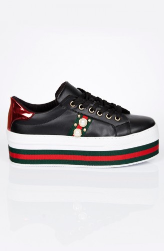High Base Sneakers Spr-10140-01 Black 10140-01