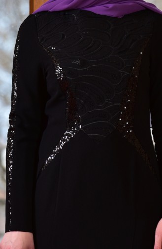 Black Hijab Evening Dress 1613943-02