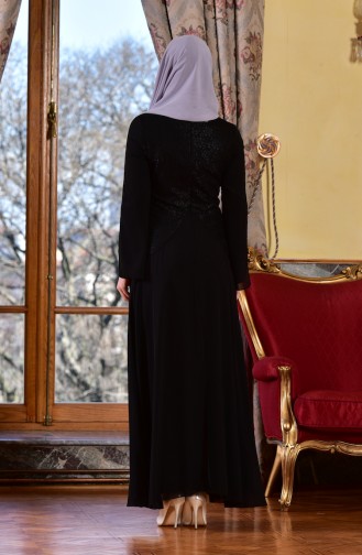 Abendkleid mit Perlen 1613944-01 Schwarz 1613944-01