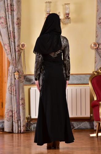 Black Hijab Evening Dress 1713171-01