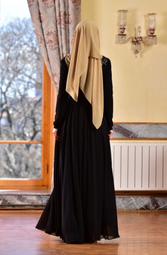 Black İslamitische Avondjurk 8000-04