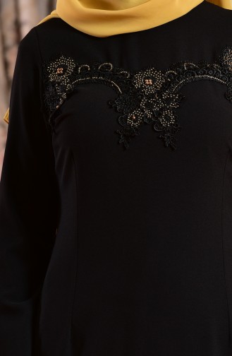Black Hijab Evening Dress 1713182-01
