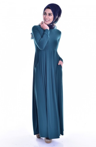 Kleid mit Tasche 18131-05 Smaragdgrün 18131-05