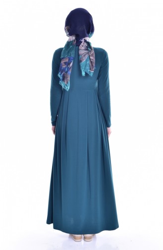 Emerald Green Hijab Dress 18131-05