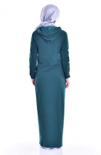 Emerald Green Hijab Dress 8115-04