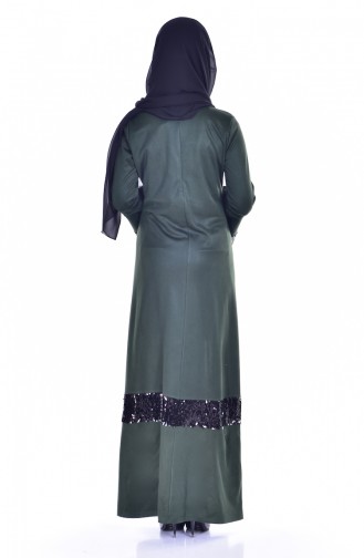فستان أخضر زمردي 4133-04