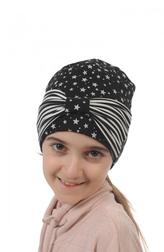 Bonnet a Motifs étoiles Pour Enfant et Bébé NS0167 Noir 0167