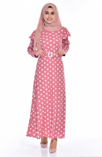 Dusty Rose Hijab Dress 5188-05