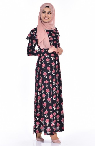 Dusty Rose Hijab Dress 5189-05