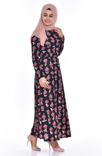 Dusty Rose Hijab Dress 5190-05
