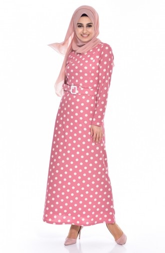 Dusty Rose Hijab Dress 5191-05