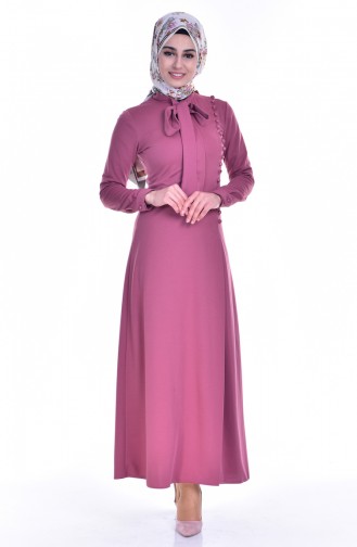 Dusty Rose Hijab Dress 4417-10