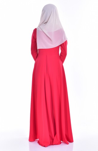 Asymetrisches Kleid 4055A-02 Rot 4055A-02