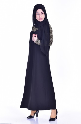 Simli Elbise 5133-01 Siyah