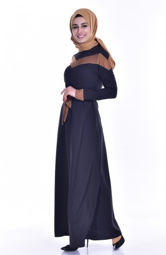 Black Hijab Dress 0624-01