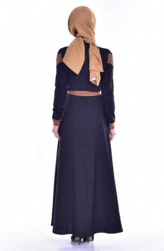 Black İslamitische Jurk 0624-01