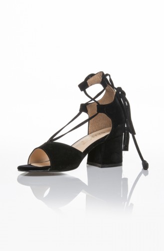 Corded Heeled Shoe Tpk-30300-01 Black 30300-01