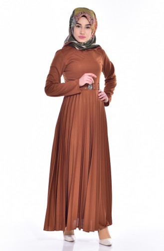 Tan Hijab Dress 1851-02