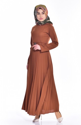 Tan Hijab Dress 1851-02